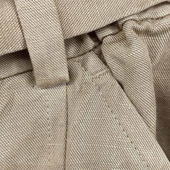 EILEEN FISHER Pants XL Tencel Linen Lantern Ankle Belted Twill Beige NEW - Picture 6 of 15